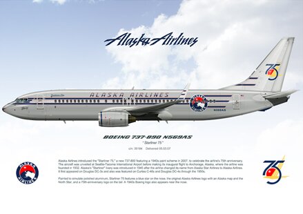 Alaska Airlines Boeing 737-800 75th anniversary